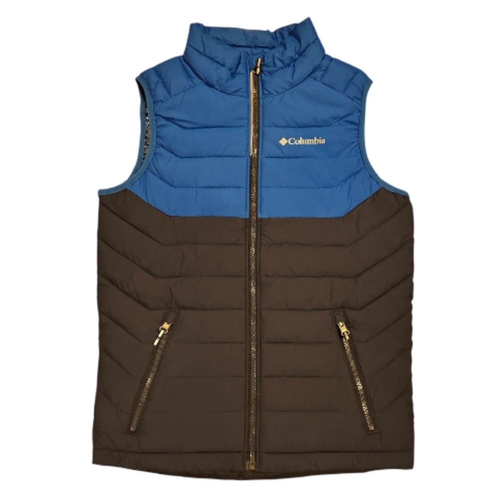 NWOT Columbia Kids Powder Lite Vest Blue and Black Medium (10/12)